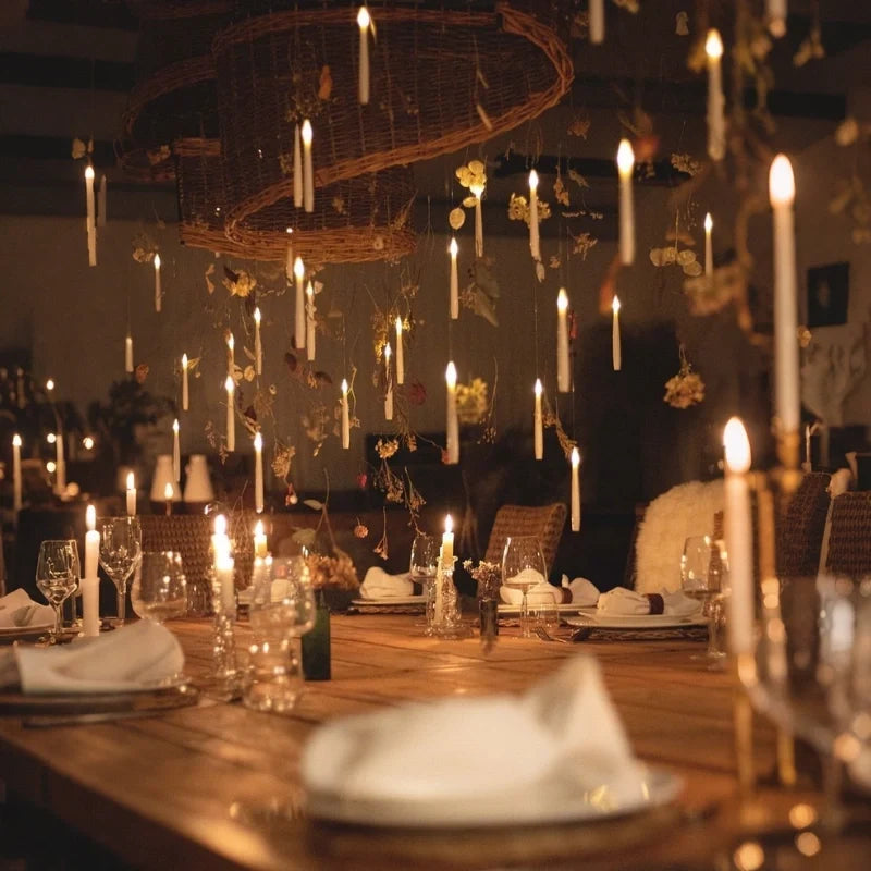 Spellbound floating candles hovering in air with magic wand remote control glowing warm light 3