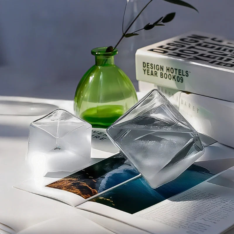 Interactive weather glow display with crystal formation, glass vessel on wooden base with seven-color LED lighting 4
