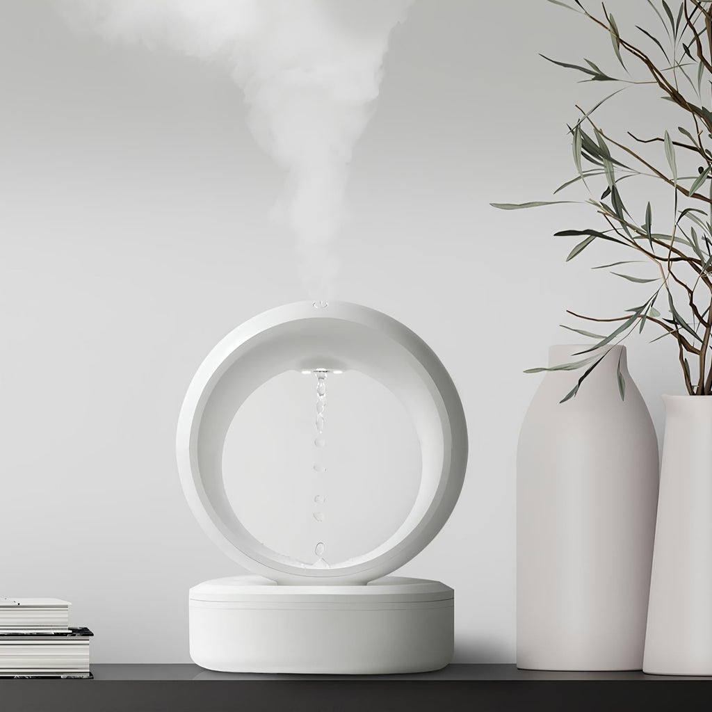 Levita anti-gravity humidifier with floating water droplets and LED white light 2