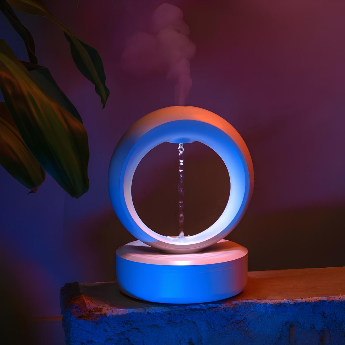 Levita anti-gravity humidifier with floating water droplets and LED white light 3