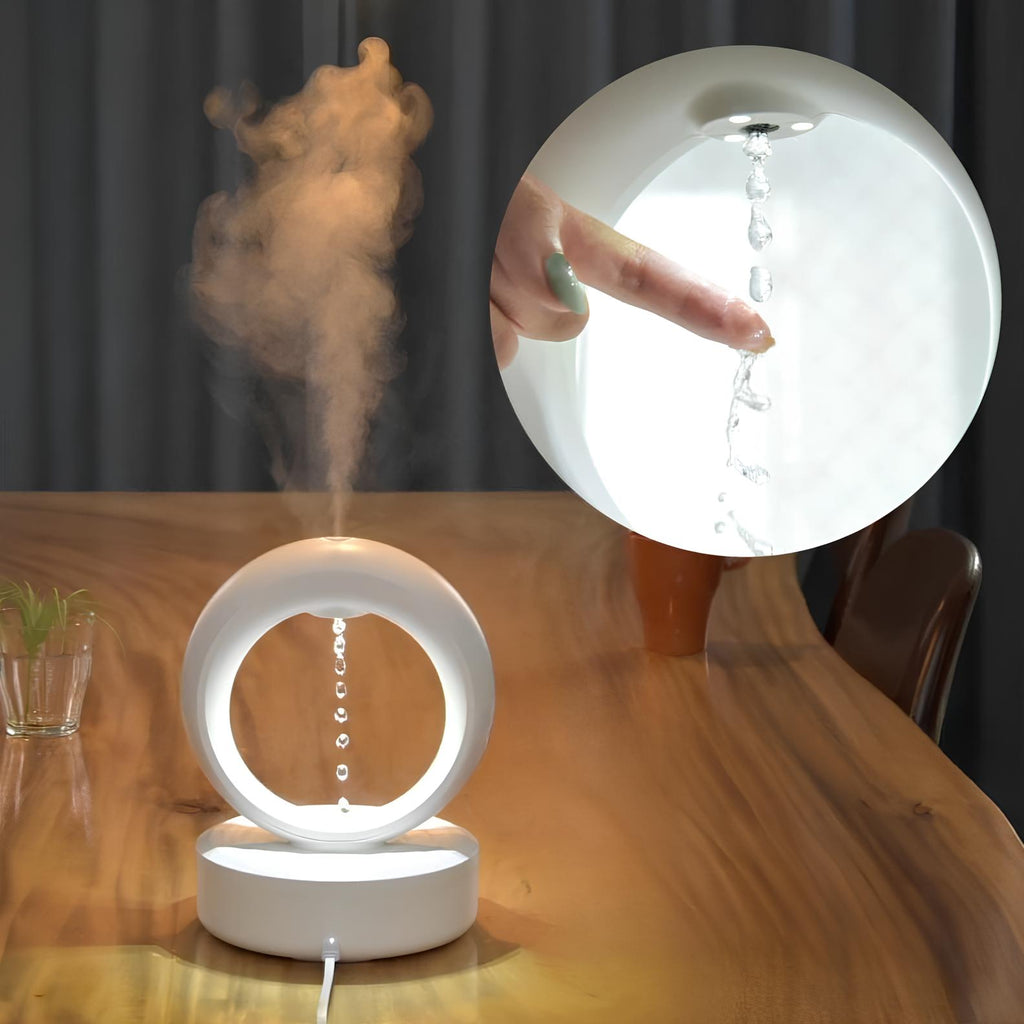 Levita anti-gravity humidifier with floating water droplets and LED white light 5