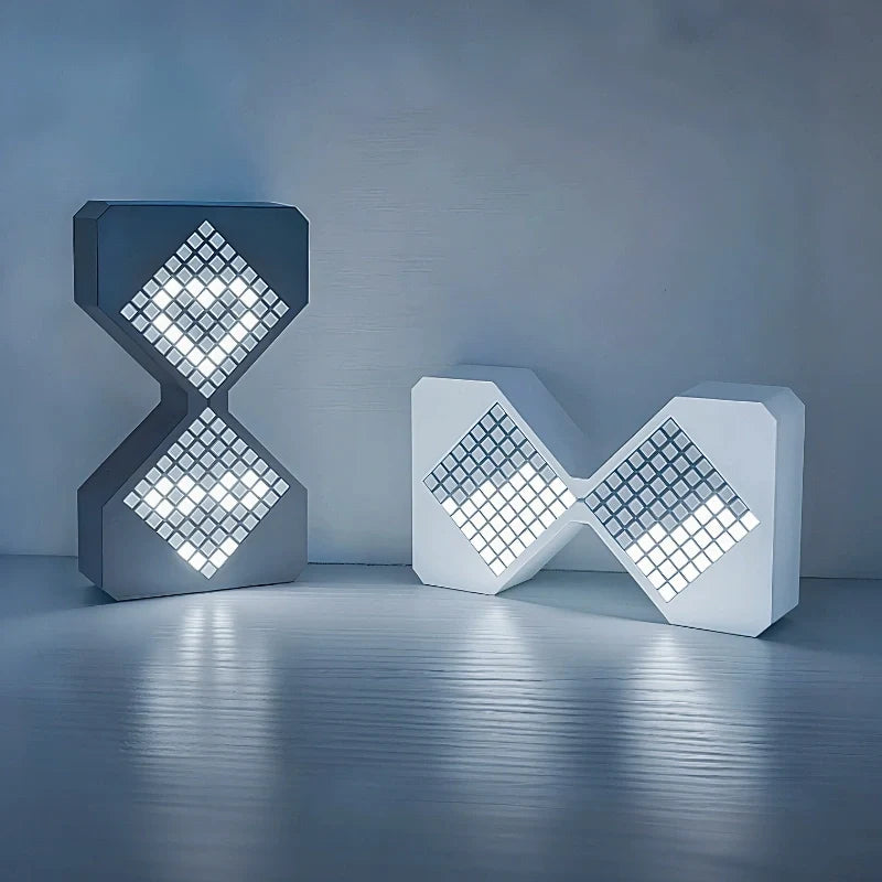 Luminous hourglass pixel timer light with LED display and customizable countdown 14