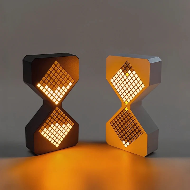 Luminous hourglass pixel timer light with LED display and customizable countdown 2