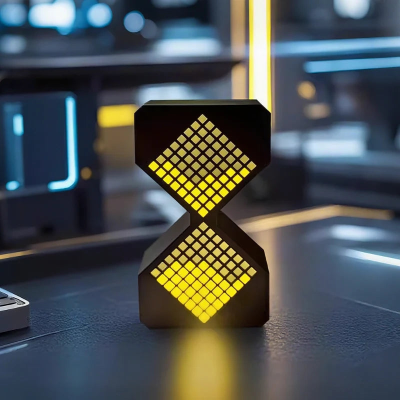 Luminous hourglass pixel timer light with LED display and customizable countdown 3
