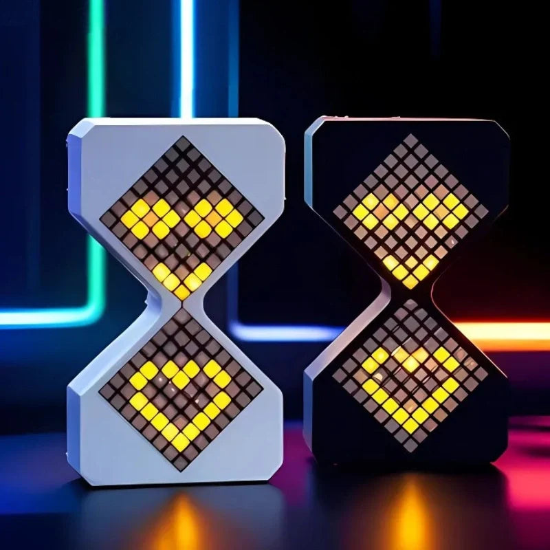 Luminous hourglass pixel timer light with LED display and customizable countdown 5