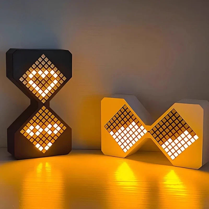 Luminous hourglass pixel timer light with LED display and customizable countdown 6
