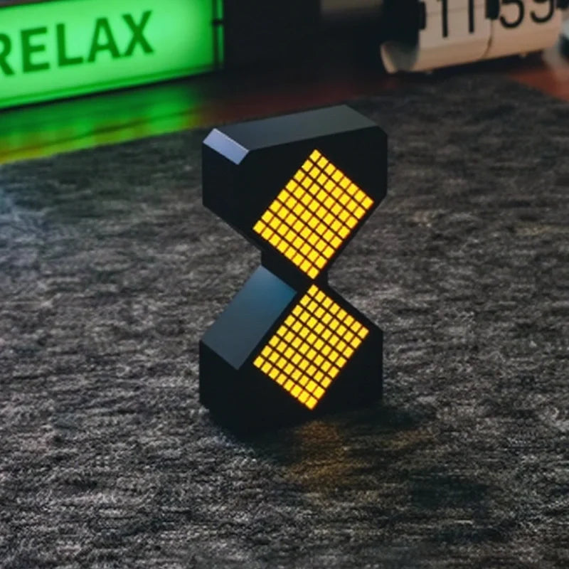 Luminous hourglass pixel timer light with LED display and customizable countdown 8