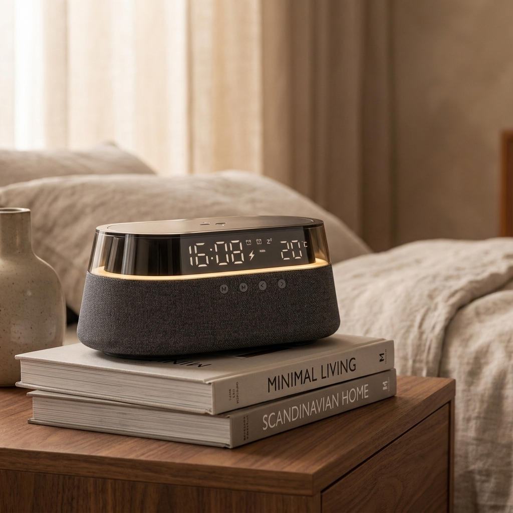 Stylish Luxe Bedside Speaker with Bluetooth and wireless charging 2