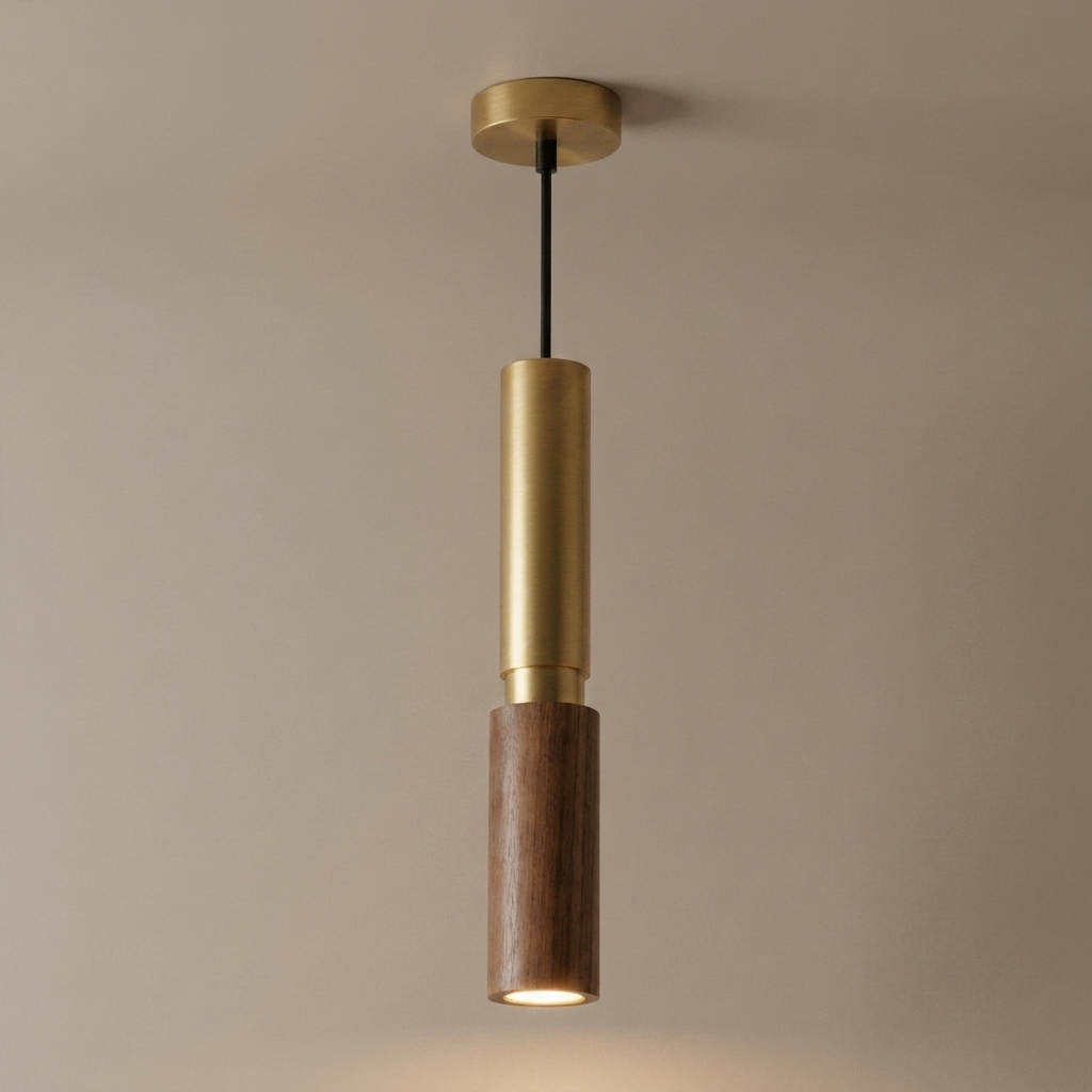 Elegant marble pendant light with natural stone and gold accents. 6