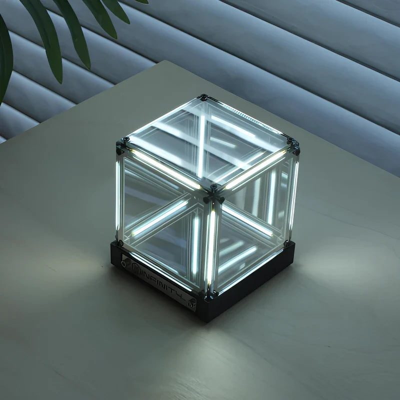 Mirrored InfinityCube rechargeable light tunnel with infinite reflection effect 7