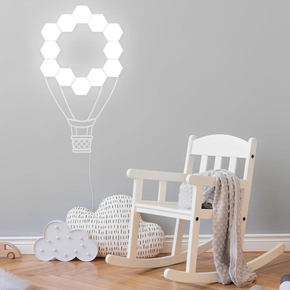 Music-synced hexagon LED wall panels with 16 million colors and app control 5