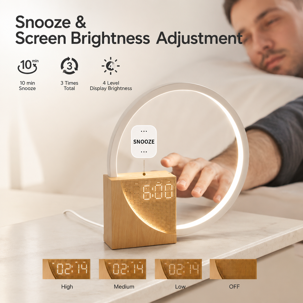 Natural Sound Bedside Lamp with touch dimmer and natural sounds. 6