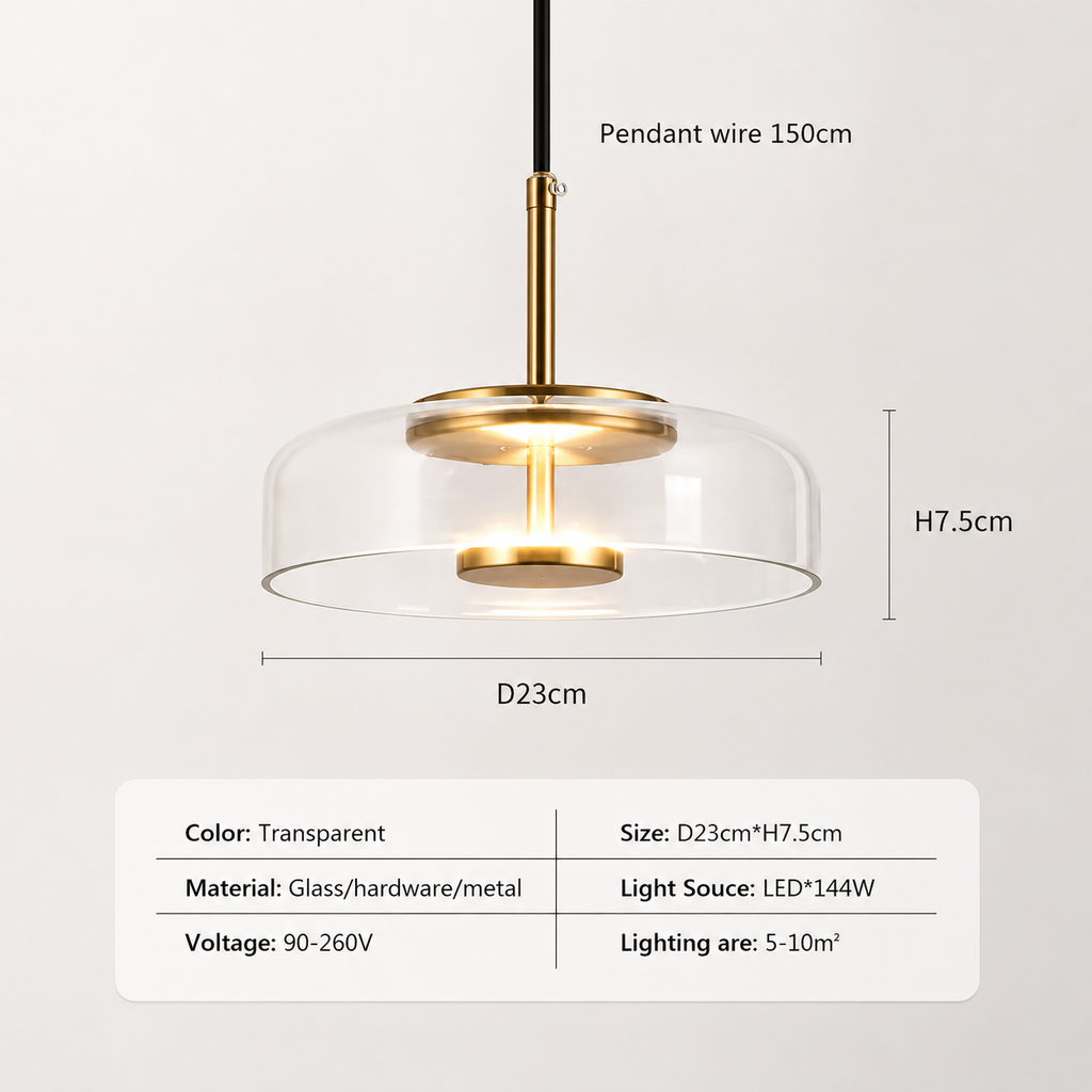 Elegant Nordic glass pendant light with a warm glow. 9