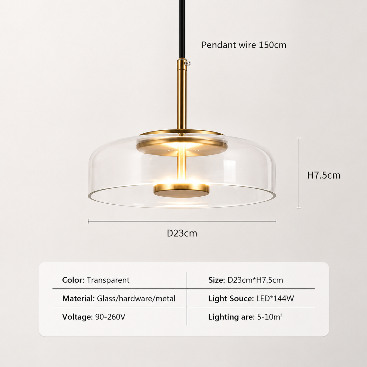 Elegant Nordic glass pendant light with a warm glow. 9
