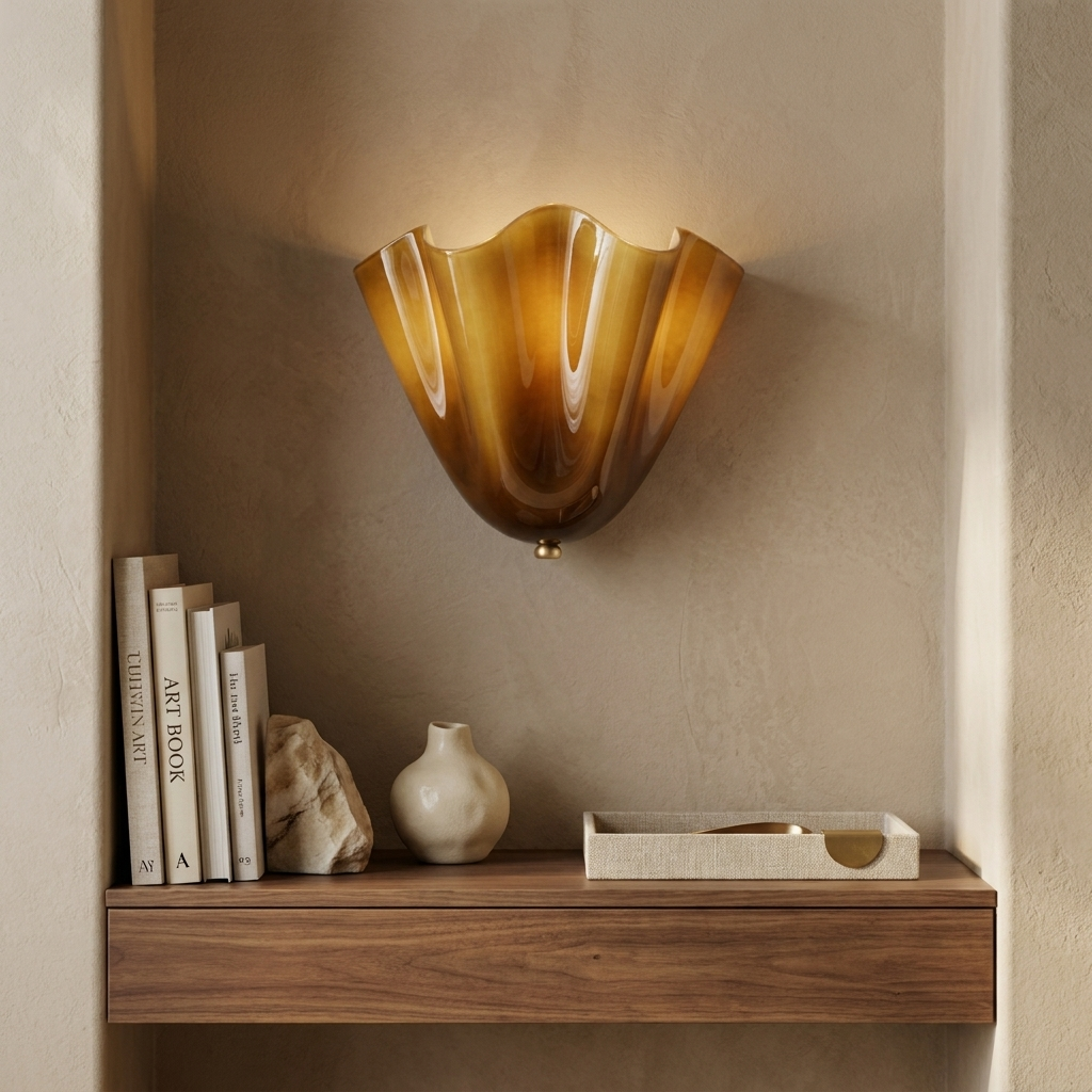 Elegant Petal Wall Light with warm glow 4