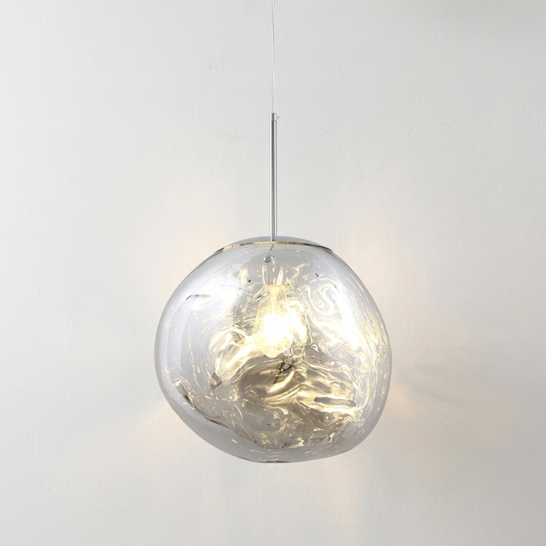 Prism Floating Chandelier with crystal design suspended in mid-air