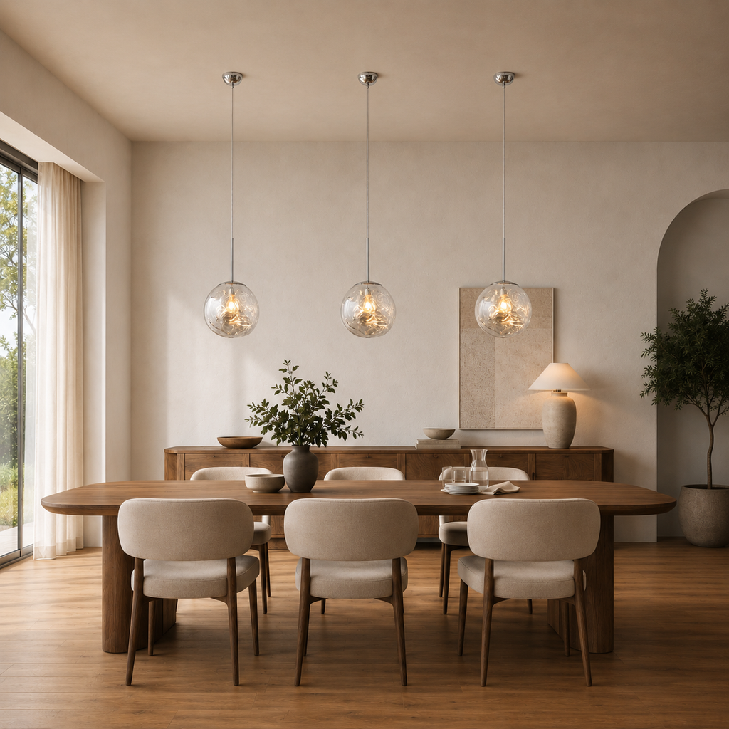 Prism Floating Chandelier with crystal design suspended in mid-air 2
