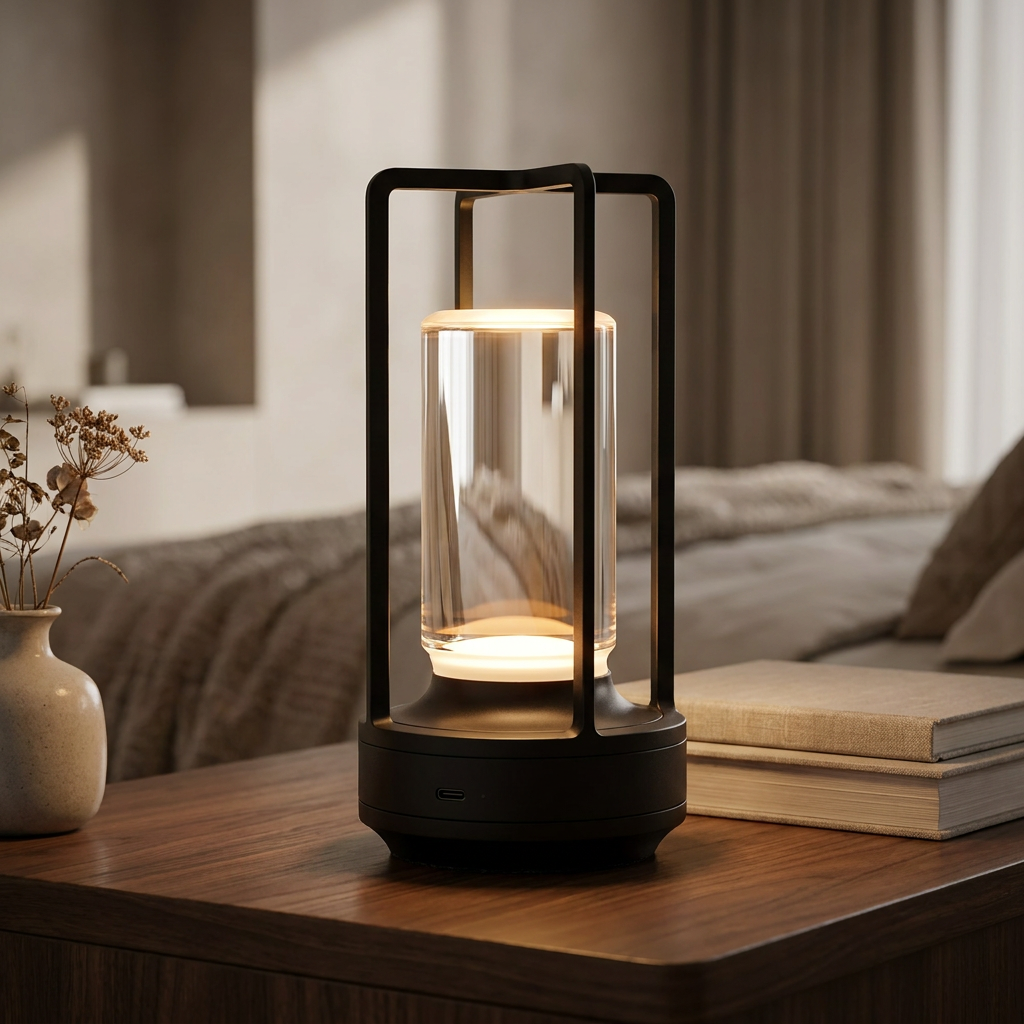 Elegant Prism Crystal Table Lamp with adjustable color temperatures. 4
