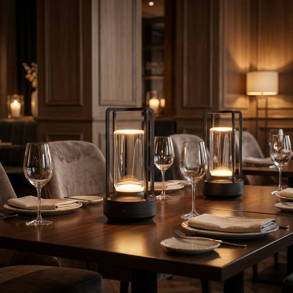 Elegant Prism Crystal Table Lamp with adjustable light settings. 5