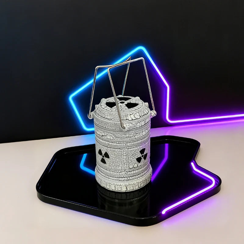 Radioactive NukeCore Lantern with glowing hazard design and radioactive core for gaming rooms 11