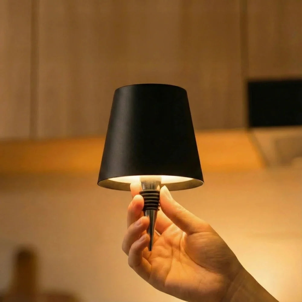 Rechargeable cordless bottle lamp with adjustable LED lighting and dimmable brightness control 21