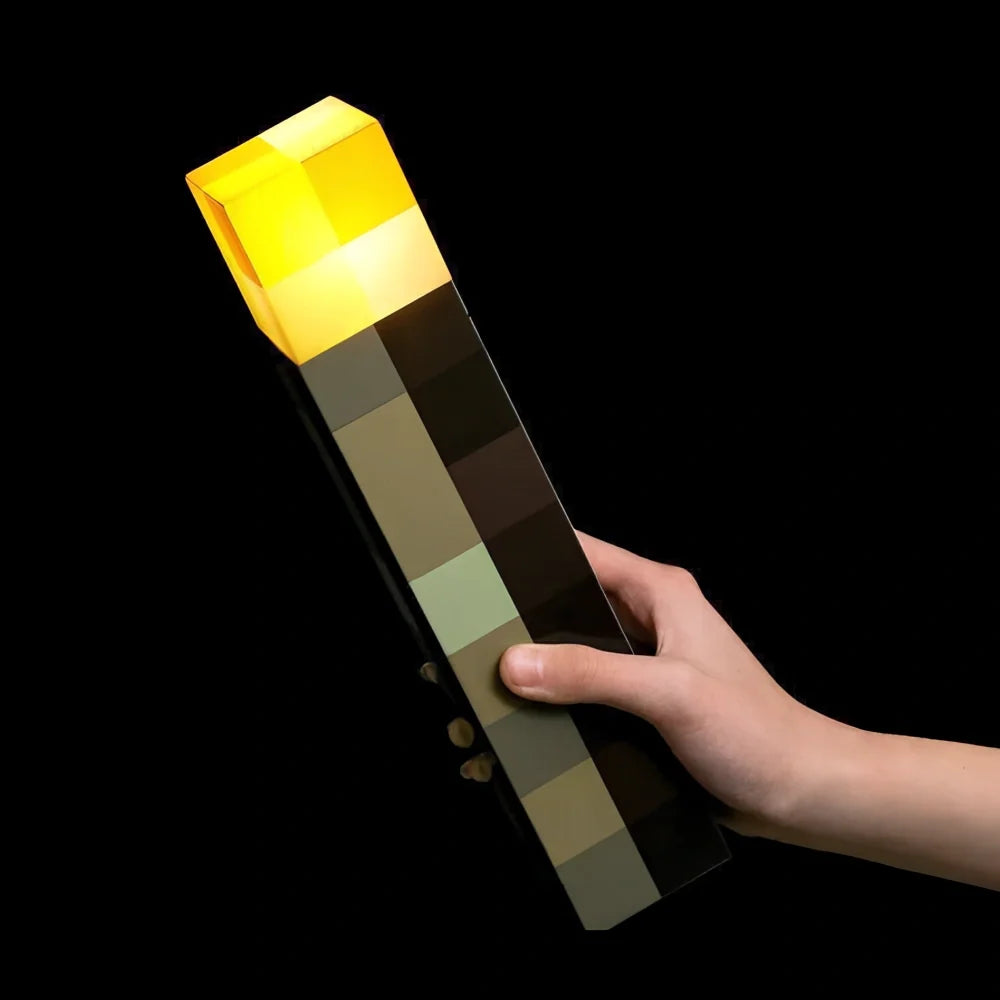 Rechargeable retro game torch light with warm flickering glow and multicolor options 4