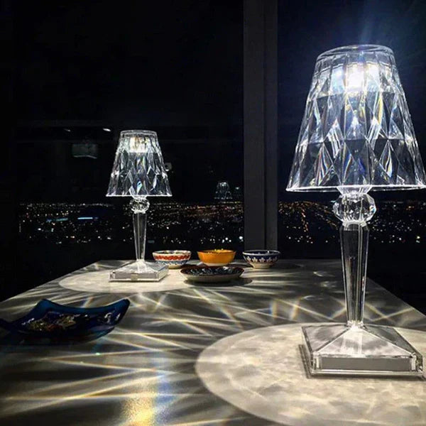 Rechargeable sparkling crystal table lamp with touch control and three lighting modes 21