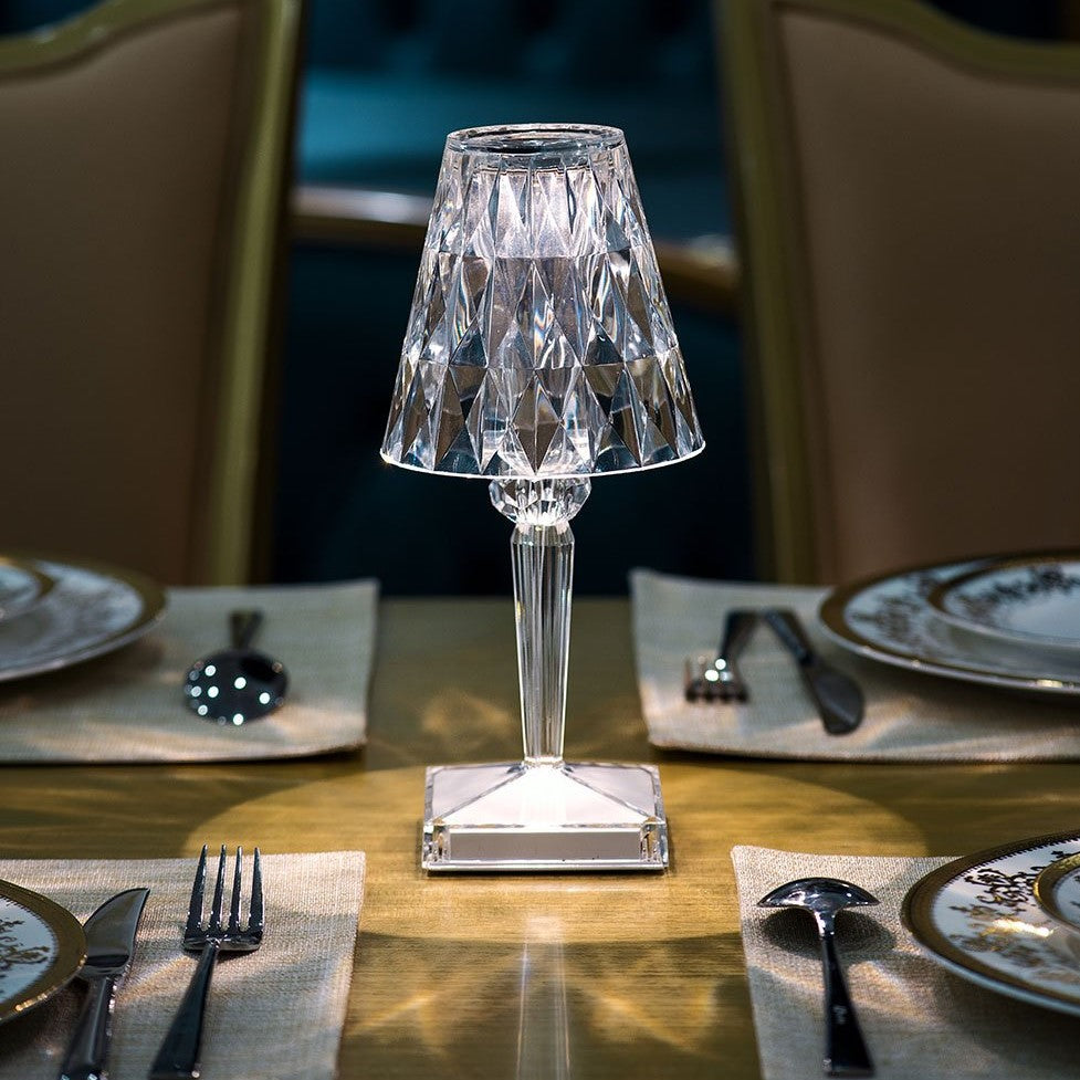 Rechargeable sparkling crystal table lamp with touch control and three lighting modes 6