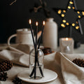 Refillable Everlasting Flame oil candle with clear glass vessel and stainless steel details