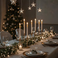Remote-controlled flameless chandelier candles with warm-white flickering LED glow
