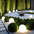 Remote-controlled spherical garden light with 16 color options for outdoor and indoor use