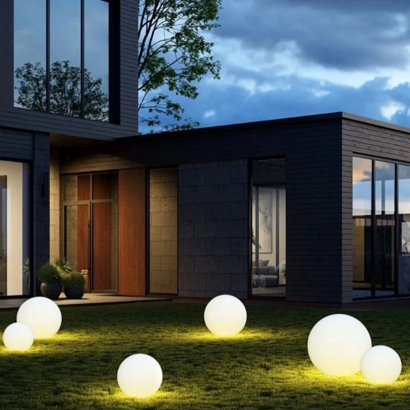 Remote-controlled spherical garden light with 16 color options for outdoor and indoor use 11