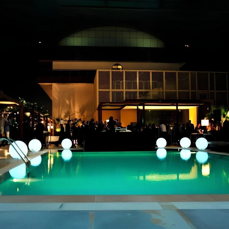 Remote-controlled spherical garden light with 16 color options for outdoor and indoor use 19