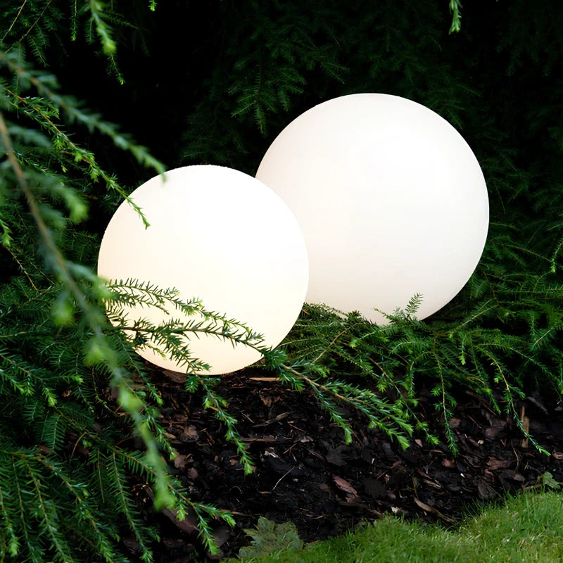 Remote-controlled spherical garden light with 16 color options for outdoor and indoor use 20