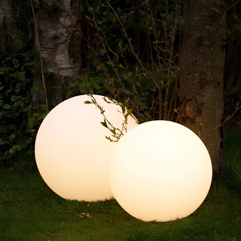 Remote-controlled spherical garden light with 16 color options for outdoor and indoor use 23