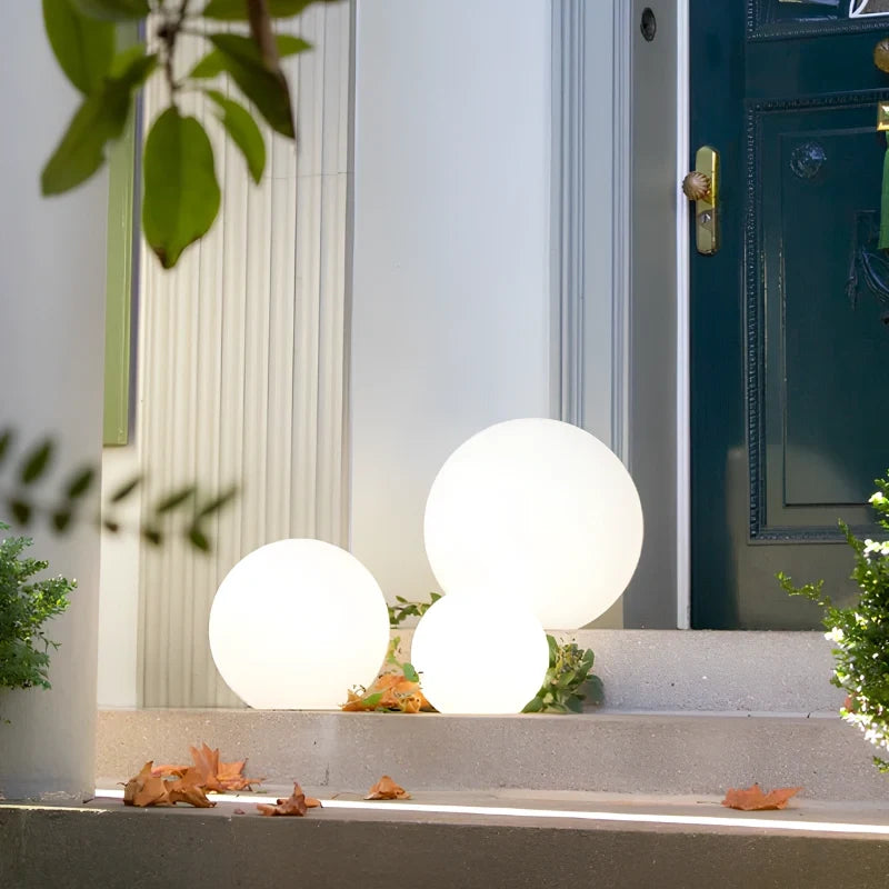 Remote-controlled spherical garden light with 16 color options for outdoor and indoor use 6