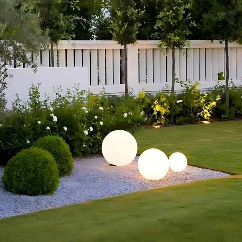Remote-controlled spherical garden light with 16 color options for outdoor and indoor use 7