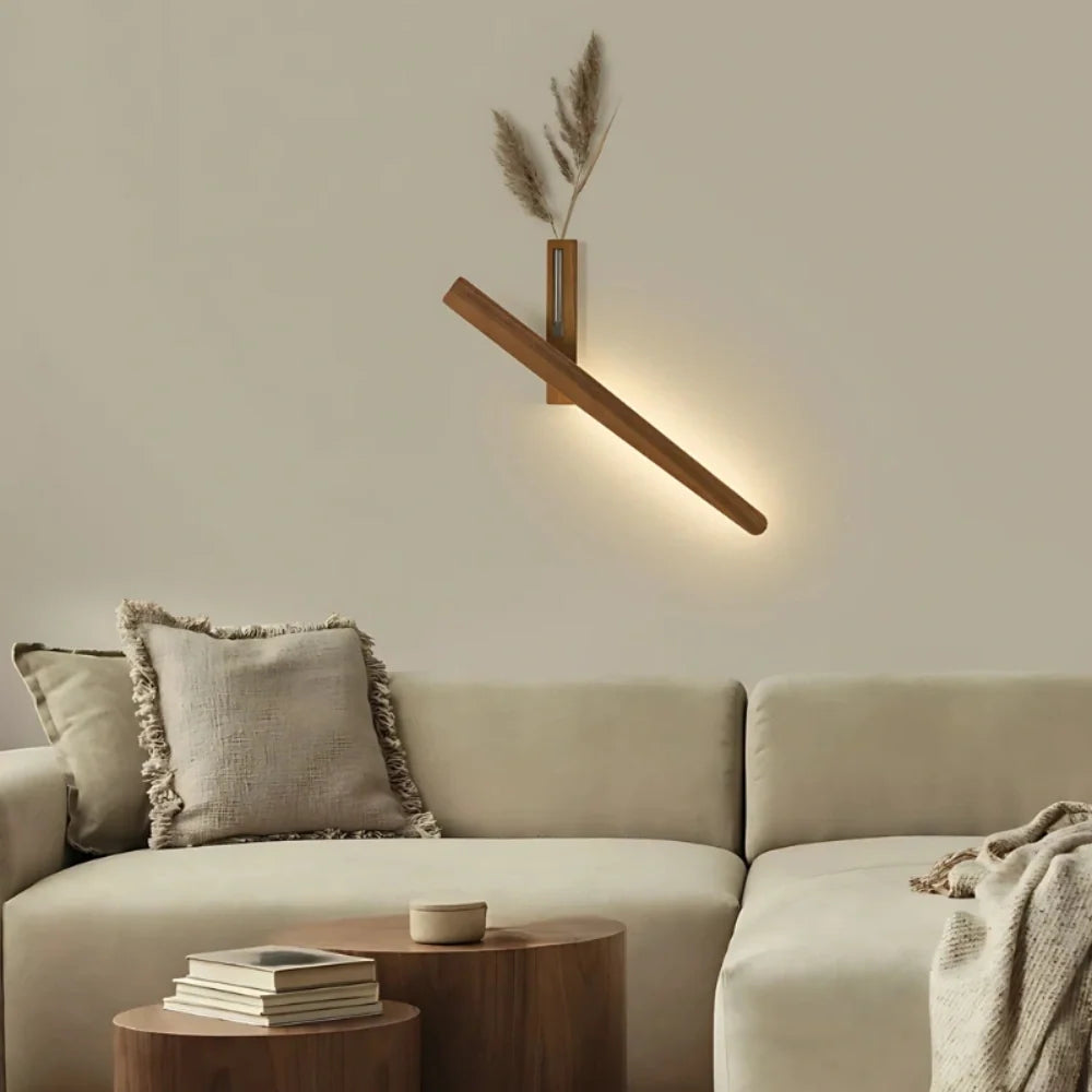 Rotatable EasyStick vase wall light with built-in planter, adjustable illumination, and touch control