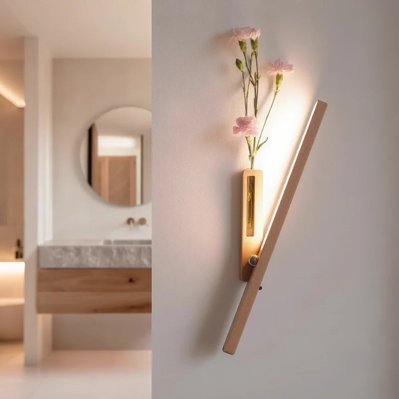 Rotatable EasyStick vase wall light with built-in planter, adjustable illumination, and touch control 12