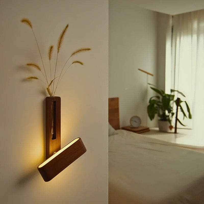 Rotatable EasyStick vase wall light with built-in planter, adjustable illumination, and touch control 3