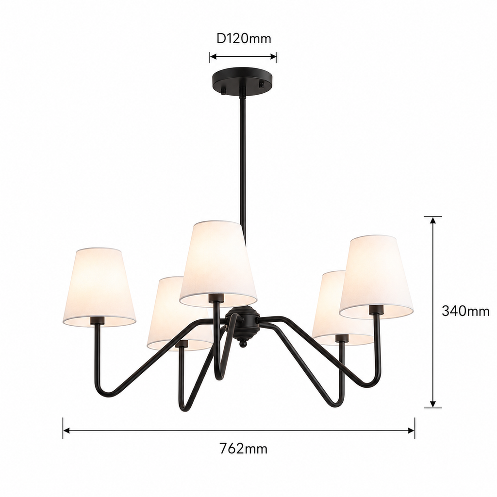 Sculptural industrial retro chandelier for stylish home lighting. 9