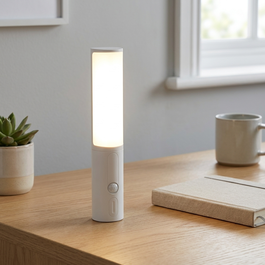 Smart Motion Sensor Night Light in white color, battery operated. 4