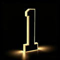 Solar-powered house number light with warm white LED illumination and modern matte black finish 17