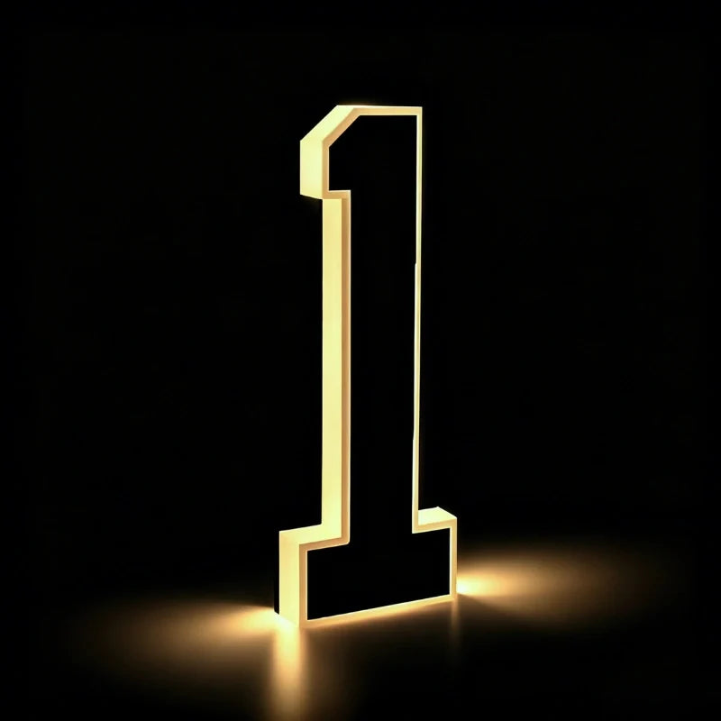 Solar-powered house number light with warm white LED illumination and modern matte black finish 17