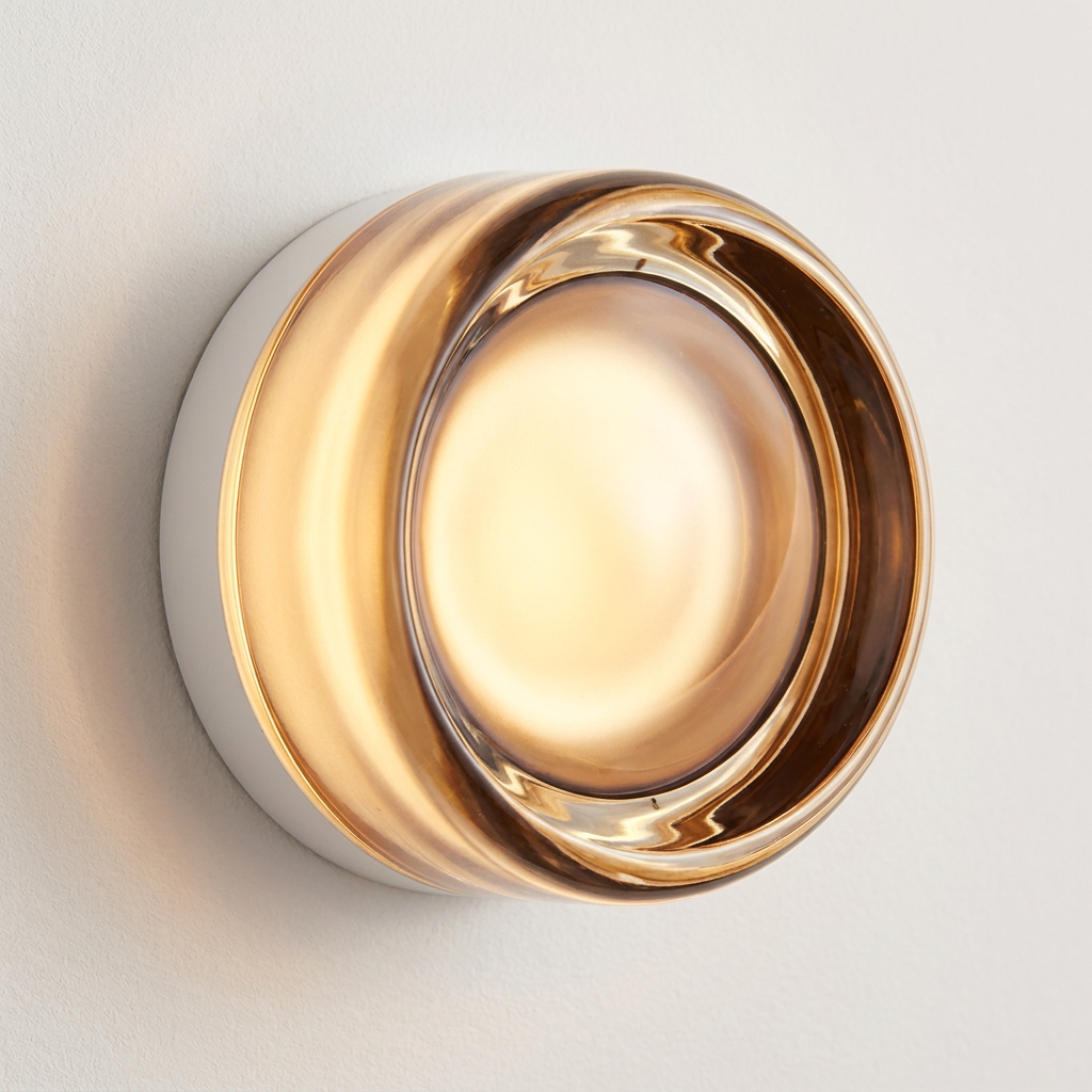 Soleil Wall Light in Amber color, elegant design for modern interiors. 3