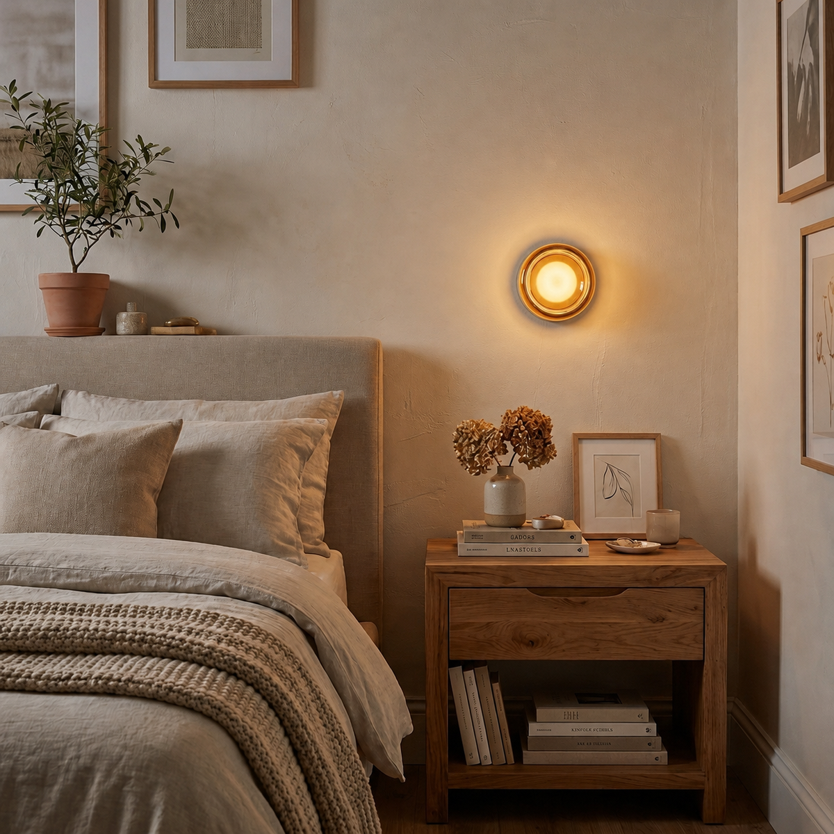 Soleil Wall Light in Amber color, elegant design for modern interiors. 4