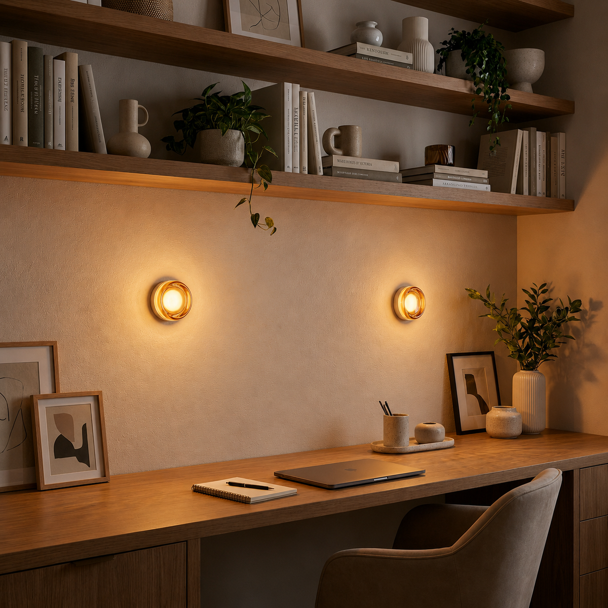 Soleil Wall Light in Amber color, elegant design for modern interiors. 6