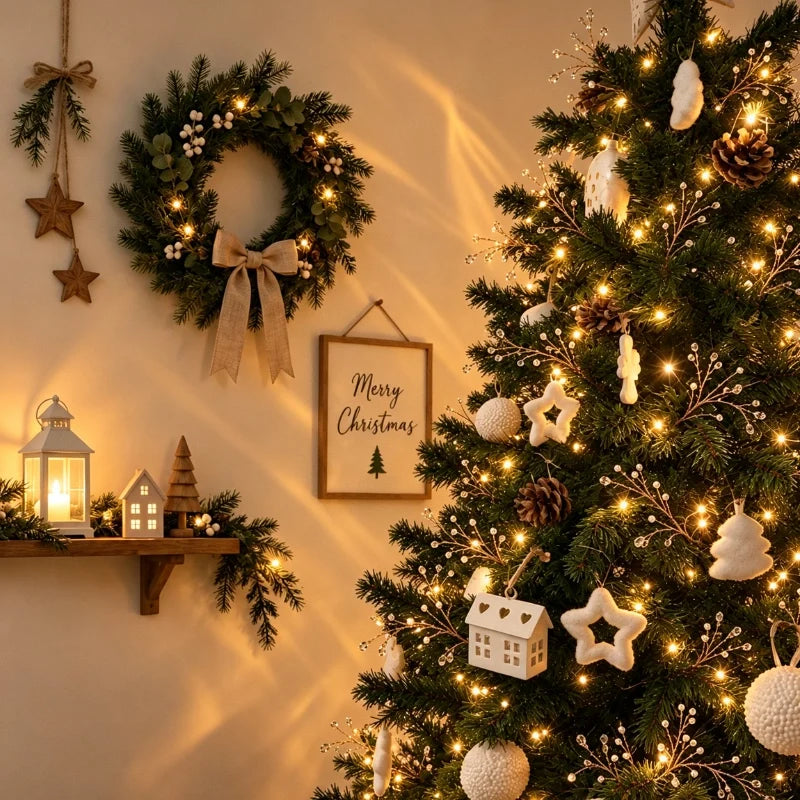 Sparkling decorative branches with beads and pearls on metallic stems for festive holiday décor 7