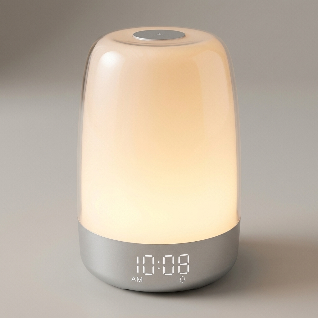 Sunrise Alarm Clock with gentle light simulation for waking up.