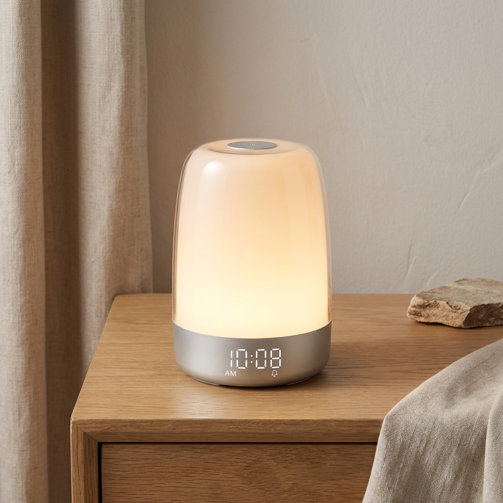 Sunrise Alarm Clock with gentle light simulation for waking up. 2